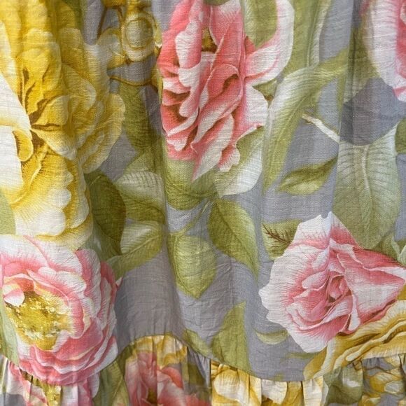 Express Floral Tie Back 3/4 Sleeve Dress - Picture 4 of 5